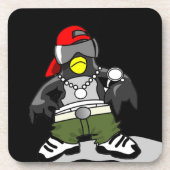 Cooler Hip Hop Penguin Untersetzer (Vorderseite)