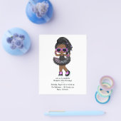 Cooler Hip Hop Rap Tutu Girl Geburtstagsparty Flyer (Einzeln)