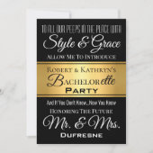 Cooler Hip Hop Seine & Hers Bachelor/Bachelorette Einladung (Vorderseite)