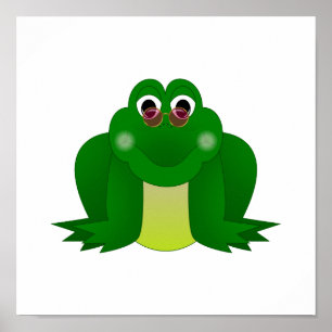 Cooler Hippie Frog Poster