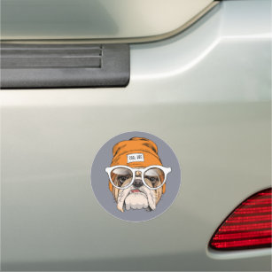 Cooler Hipster Auto Magnet