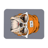 Cooler Hipster Bulldog Magnet (Horizontal)