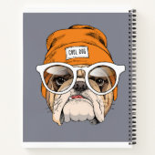 Cooler Hipster Bulldog Notizblock (Rückseite)