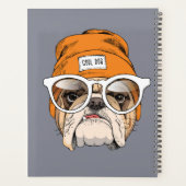 Cooler Hipster Bulldog Planer (Rückseite)