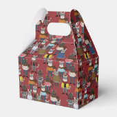 Cooler Hipster Cat Pattern Geschenkschachtel (Rückseite)