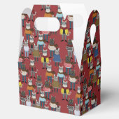 Cooler Hipster Cat Pattern Geschenkschachtel (Geöffnet)
