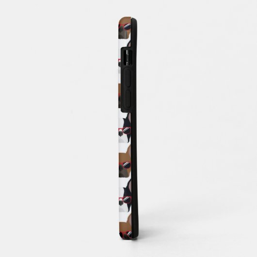 Cooler Hipster Französischer Bulldog Gemusterter F Case-Mate iPhone Hülle (Hinten/Links)