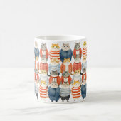 Cooler Hipster Katzen Kaffeetasse (Mittel)