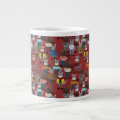 Cooler Hipster Katzenmuster Jumbo-Tasse (Vorderseite)