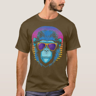 Cooler Hipster Monkey Primat Jungle Safari Zoo Ani T-Shirt