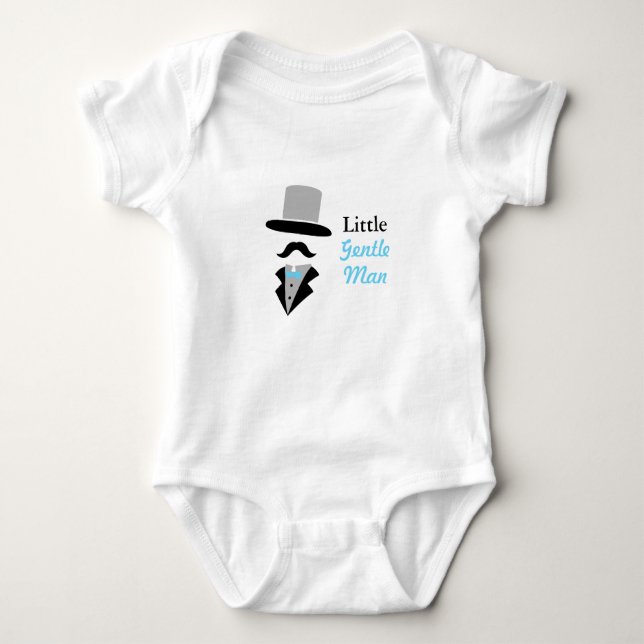 Cooler Hipster Mustache Gentleman Baby Boy Baby Strampler (Vorderseite)