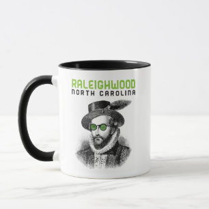 Cooler Hipster Sir Walter Raleigh NC Raleighwood Tasse