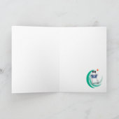 Cooler Hipster Skateboarding Bär Geburtstag Karte (Innenseite)