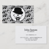 Cooler Hipster umgeben durch Brillen Visitenkarte (Vorne/Hinten)