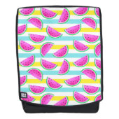 Cooler Hipster Watermelon Streifenmuster Rucksack (Vorderseite)