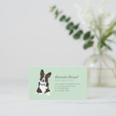 Cooler Hipster-Wolljacken-WaliserCorgi für Visitenkarte (Stehend Vorderseite)