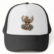 Cooler Hirsch Leopard Hut Weihnachtsfeier Stimmung