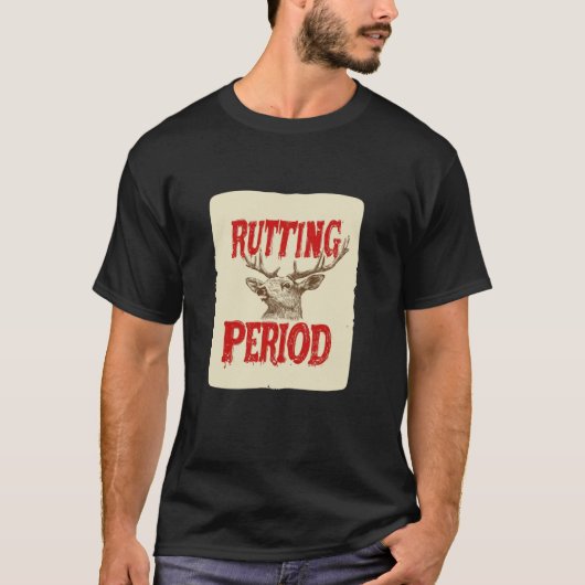 Cooler Hirschbock in Brunftzeit Statement Kostüm T-Shirt (Vorderseite)