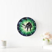 Cooler Hockey-Spieler Runde Wanduhr (Zuhause)