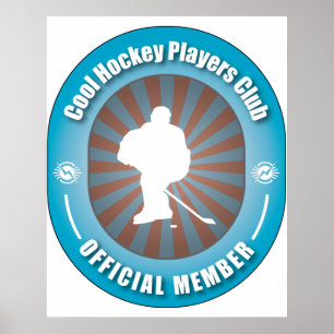 Cooler Hockey-Spieler-Verein Poster