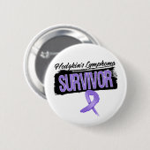 Cooler Hodgkin-Lymphom-Survivor Button (Vorne & Hinten)