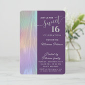 Cooler Holograph trendy Wasserfarbe abstrakt süß 1 Einladung (Stehend Vorderseite)