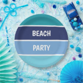 Cooler, horizontaler Streifen Pappteller (Party)