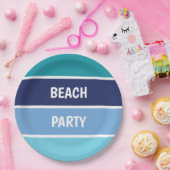 Cooler, horizontaler Streifen Pappteller (Party)