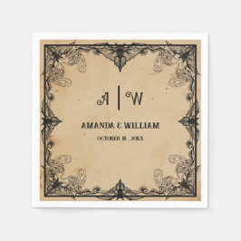 cooler Horror Vintag Gothic Classic Wedding Napkin Serviette