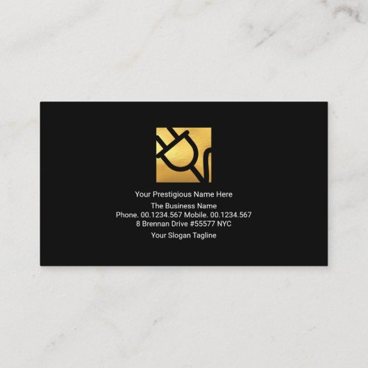 Cooler Hot Blue-Electric-Blitzer Visitenkarte (Rückseite)