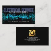 Cooler Hot Blue-Electric-Blitzer Visitenkarte (Vorne/Hinten)