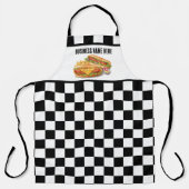 Cooler Hotdog-Add-In für den Karo "Firmenname" Schürze (Vorderseite)