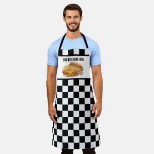 Cooler Hotdog-Add-In für den Karo "Firmenname" Schürze