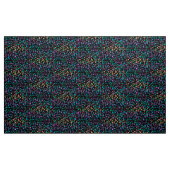 Cooler Hued Musiknoten-buntes schwarzes Gewebe Stoff (Yard (91,4 cm))