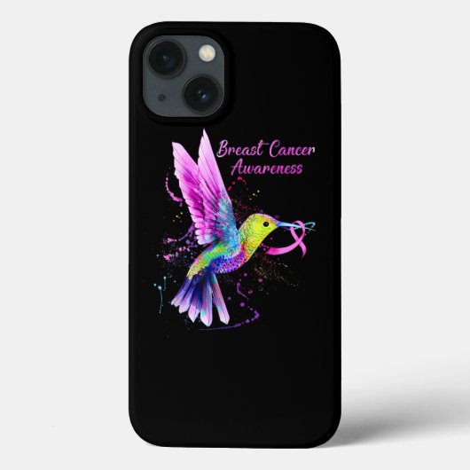 Cooler Hummingvogel mit rosa Ribbon Brustkrebs Case-Mate iPhone Hülle (Rückseite)
