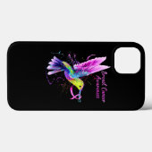 Cooler Hummingvogel mit rosa Ribbon Brustkrebs Case-Mate iPhone Hülle (Rückseite (Horizontal))