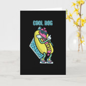 COOLER HUND 90er RETRO HOT DOG Karte (Gelbe Blume)