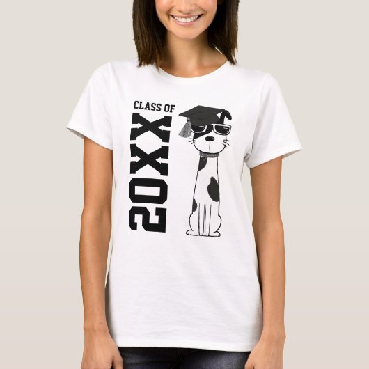 Cooler Hund Absolvent T-Shirt (Vorderseite)
