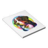 COOLER HUND BUNTE REGENBOGEN NOTIZBLOCK (angewinkelt)