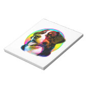 COOLER HUND BUNTE REGENBOGEN NOTIZBLOCK (Rotiert)