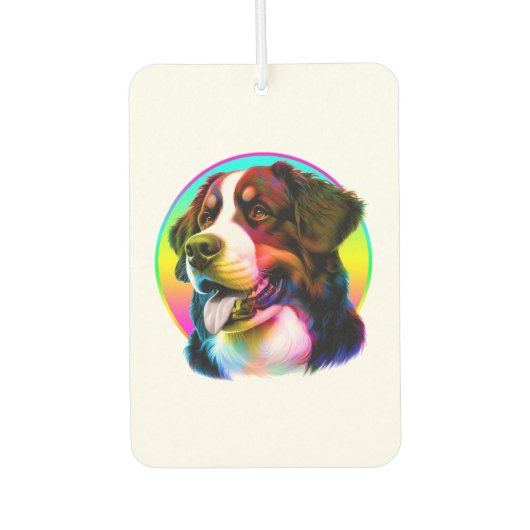 COOLER HUND BUNTER REGENBOGEN AUTOLUFTERFRISCHER (Vorderseite)