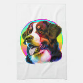 COOLER HUND BUNTER REGENBOGEN GESCHIRRTUCH (Vertikal)