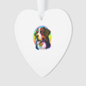 COOLER HUND BUNTER REGENBOGEN ORNAMENT (Vorderseite)