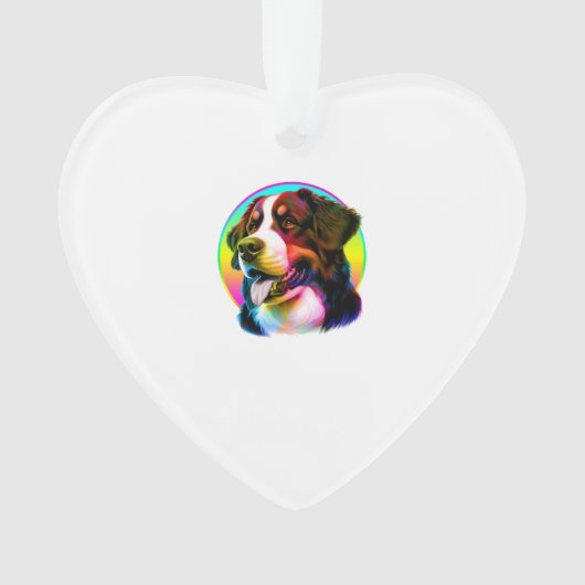COOLER HUND BUNTER REGENBOGEN ORNAMENT (Vorderseite)