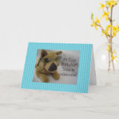 Cooler Hund, es ist dein Geburtstag! Karte (Gelbe Blume)