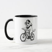 Cooler Hund fährt Fahrrad Becher Tasse (Links)