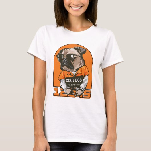Cooler Hund | Illustration über Spaß und Quirky-Hu T-Shirt (Vorderseite)