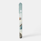 Cooler Hund in Preppy Winterkleid und Hut iPhone Hülle (Linke Seite)