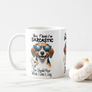 Cooler Hund in Sonnenbrille - Funny OK Gesture Art Kaffeetasse