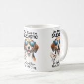 Cooler Hund in Sonnenbrille - Funny OK Gesture Art Kaffeetasse (VorderseiteRechts)